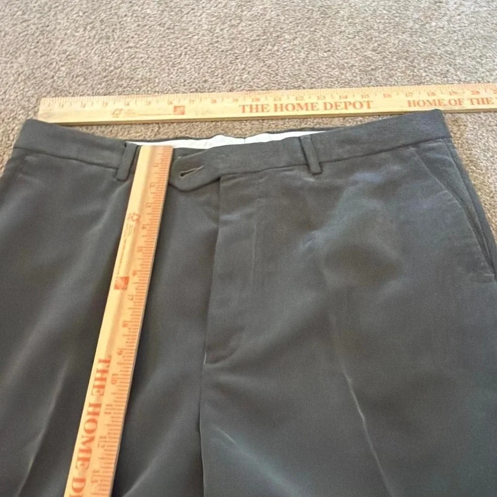 36x32 Grey Pleated Baggy Wide Leg Dress Pants Y2K Grunge 2000s Vintage